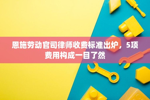 恩施劳动官司律师收费标准出炉，5项费用构成一目了然