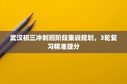 武汉初三冲刺班阶段集训规划,3轮复习精准提分 武汉初三冲刺班阶段集训规划,3轮复习精准提分