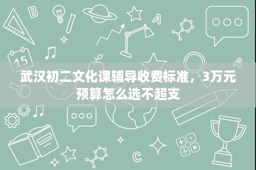 武汉初二文化课辅导收费标准,3万元预算怎么选不超支 武汉初二文化课辅导收费标准,3万元预算怎么选不超支