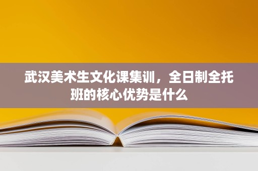 武汉美术生文化课集训，全日制全托班的核心优势是什么