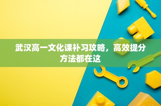 武汉高一文化课补习攻略,高效提分方法都在这 武汉高一文化课补习攻略,高效提分方法都在这