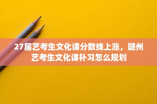 27届艺考生文化课分数线上涨,随州艺考生文化课补习怎么规划 27届艺考生文化课分数线上涨,随州艺考生文化课补习怎么规划