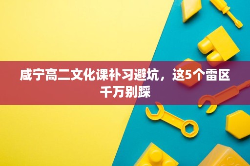 咸宁高二文化课补习避坑,这5个雷区千万别踩 咸宁高二文化课补习避坑,这5个雷区千万别踩