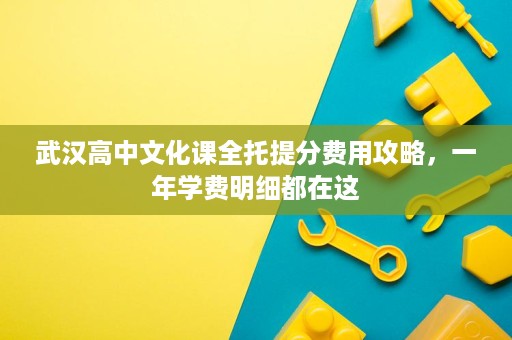 武汉高中文化课全托提分费用攻略，一年学费明细都在这