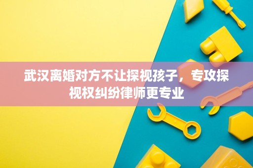 武汉离婚对方不让探视孩子,专攻探视权纠纷律师更专业 武汉离婚对方不让探视孩子,专攻探视权纠纷律师更专业