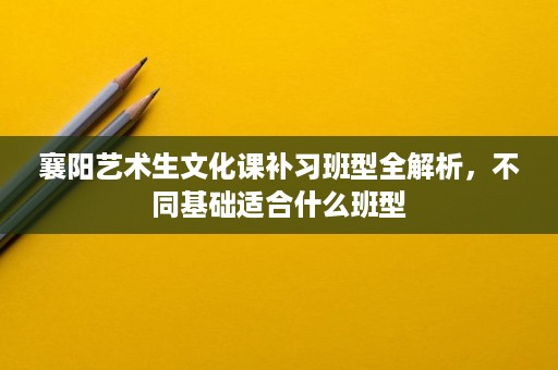 襄阳艺术生文化课补习班型全解析,不同基础适合什么班型 襄阳艺术生文化课补习班型全解析,不同基础适合什么班型