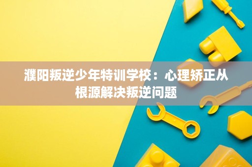 濮阳叛逆少年特训学校:心理矫正从根源解决叛逆问题 濮阳叛逆少年特训学校:心理矫正从根源解决叛逆问题