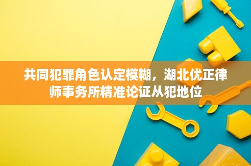 共同犯罪角色认定模糊,湖北优正律师事务所精准论证从犯地位 共同犯罪角色认定模糊,湖北优正律师事务所精准论证从犯地位