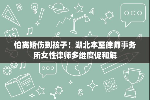怕离婚伤到孩子!湖北本至律师事务所女性律师多维度促和解 怕离婚伤到孩子!湖北本至律师事务所女性律师多维度促和解