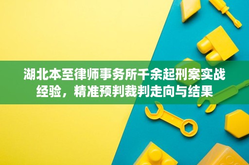 湖北本至律师事务所千余起刑案实战经验，精准预判裁判走向与结果