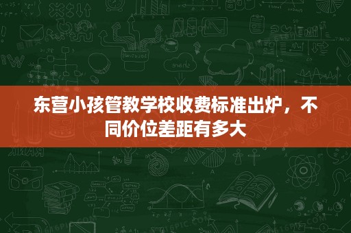 东营小孩管教学校收费标准出炉,不同价位差距有多大 东营小孩管教学校收费标准出炉,不同价位差距有多大