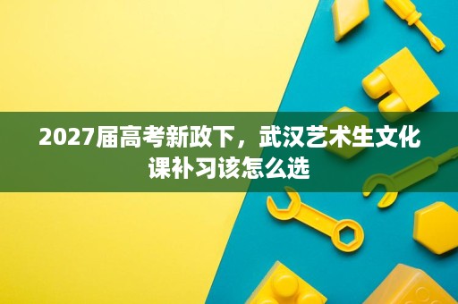 2027届高考新政下，武汉艺术生文化课补习该怎么选