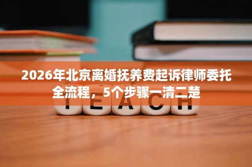 2026年北京离婚抚养费起诉律师委托全流程，5个步骤一清二楚
