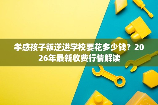 孝感孩子叛逆进学校要花多少钱？2026年最新收费行情解读