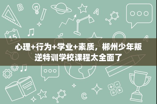 心理+行为+学业+素质,郴州少年叛逆特训学校课程太全面了 心理+行为+学业+素质,郴州少年叛逆特训学校课程太全面了