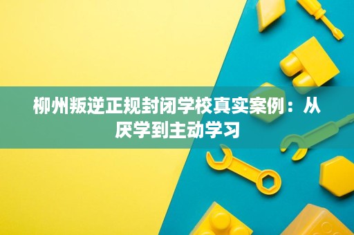 柳州叛逆正规封闭学校真实案例:从厌学到主动学习 柳州叛逆正规封闭学校真实案例:从厌学到主动学习