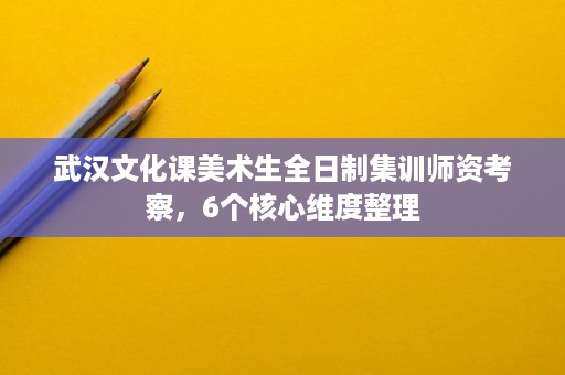 武汉文化课美术生全日制集训师资考察,6个核心维度整理 武汉文化课美术生全日制集训师资考察,6个核心维度整理