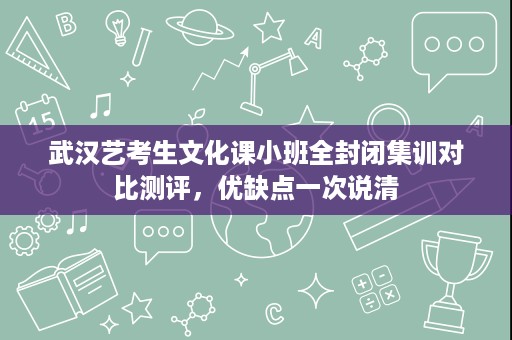 武汉艺考生文化课小班全封闭集训对比测评，优缺点一次说清