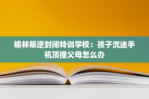 榆林叛逆封闭特训学校:孩子沉迷手机顶撞父母怎么办 榆林叛逆封闭特训学校:孩子沉迷手机顶撞父母怎么办
