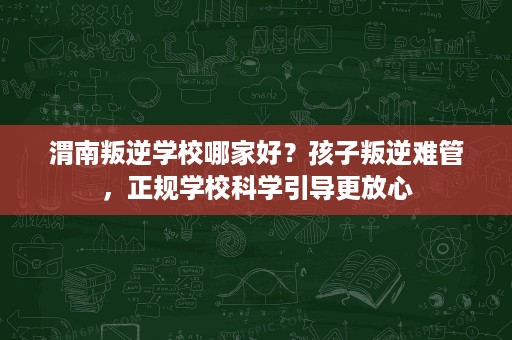 渭南叛逆学校哪家好?孩子叛逆难管,正规学校科学引导更放心 渭南叛逆学校哪家好?孩子叛逆难管,正规学校科学引导更放心