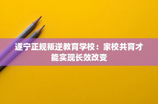 遂宁正规叛逆教育学校：家校共育才能实现长效改变
