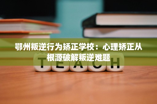 鄂州叛逆行为矫正学校：心理矫正从根源破解叛逆难题
