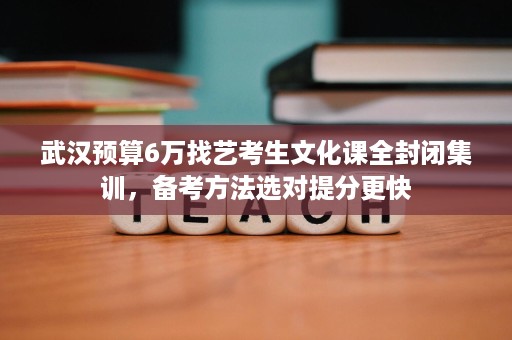 武汉预算6万找艺考生文化课全封闭集训,备考方法选对提分更快 武汉预算6万找艺考生文化课全封闭集训,备考方法选对提分更快