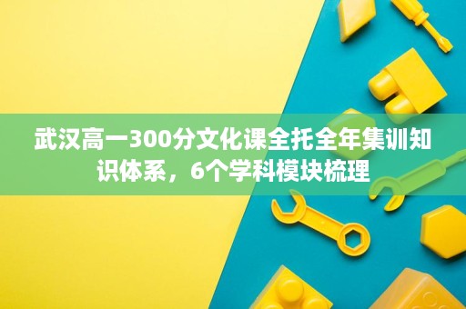 武汉高一300分文化课全托全年集训知识体系，6个学科模块梳理
