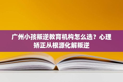 广州小孩叛逆教育机构怎么选?心理矫正从根源化解叛逆 广州小孩叛逆教育机构怎么选?心理矫正从根源化解叛逆