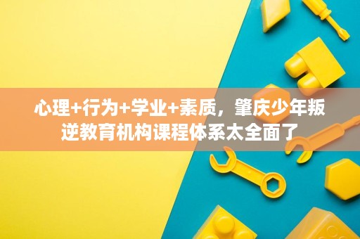 心理+行为+学业+素质，肇庆少年叛逆教育机构课程体系太全面了