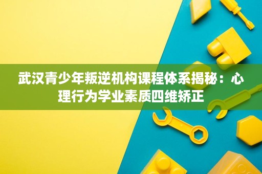 武汉青少年叛逆机构课程体系揭秘:心理行为学业素质四维矫正 武汉青少年叛逆机构课程体系揭秘:心理行为学业素质四维矫正