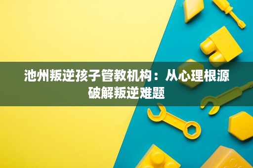 池州叛逆孩子管教机构：从心理根源破解叛逆难题