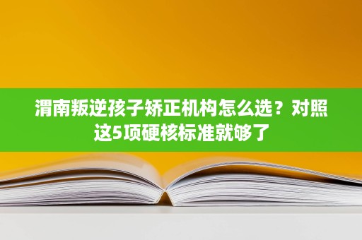 渭南叛逆孩子矫正机构怎么选？对照这5项硬核标准就够了