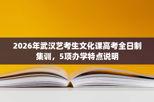 2026年武汉艺考生文化课高考全日制集训,5项办学特点说明 2026年武汉艺考生文化课高考全日制集训,5项办学特点说明