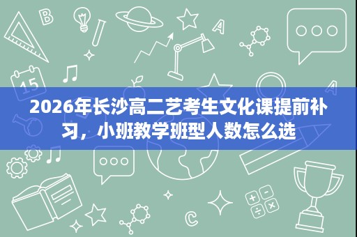 2026年长沙高二艺考生文化课提前补习,小班教学班型人数怎么选 2026年长沙高二艺考生文化课提前补习,小班教学班型人数怎么选
