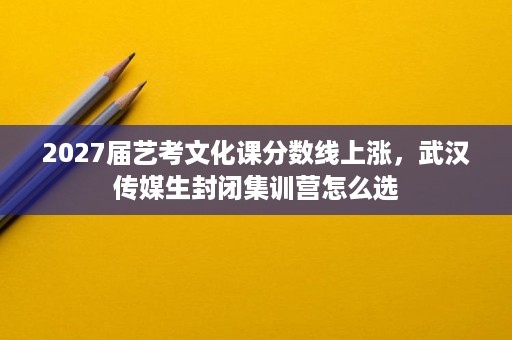 2027届艺考文化课分数线上涨,武汉传媒生封闭集训营怎么选 2027届艺考文化课分数线上涨,武汉传媒生封闭集训营怎么选