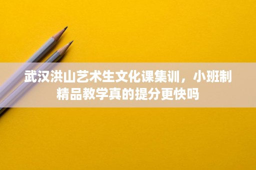 武汉洪山艺术生文化课集训,小班制精品教学真的提分更快吗 武汉洪山艺术生文化课集训,小班制精品教学真的提分更快吗