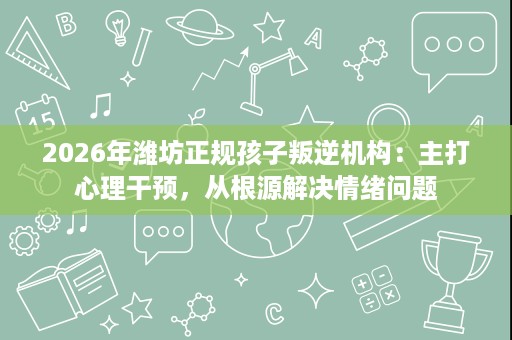2026年潍坊正规孩子叛逆机构：主打心理干预，从根源解决情绪问题