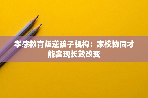 孝感教育叛逆孩子机构：家校协同才能实现长效改变