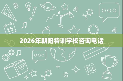 2026年朝阳特训学校咨询电话