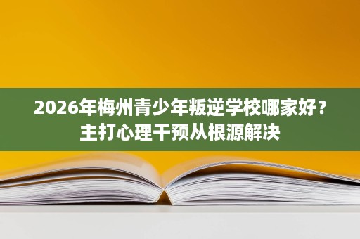2026年梅州青少年叛逆学校哪家好?主打心理干预从根源解决 2026年梅州青少年叛逆学校哪家好?主打心理干预从根源解决