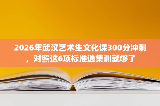 2026年武汉艺术生文化课300分冲刺,对照这6项标准选集训就够了 2026年武汉艺术生文化课300分冲刺,对照这6项标准选集训就够了