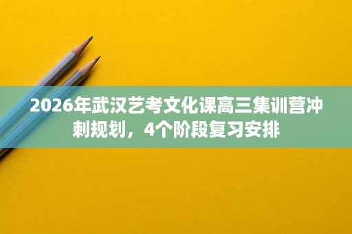 2026年武汉艺考文化课高三集训营冲刺规划,4个阶段复习安排 2026年武汉艺考文化课高三集训营冲刺规划,4个阶段复习安排