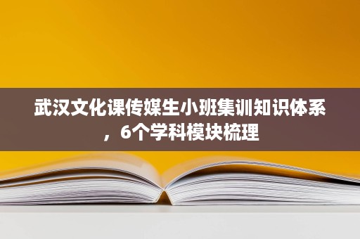 武汉文化课传媒生小班集训知识体系,6个学科模块梳理 武汉文化课传媒生小班集训知识体系,6个学科模块梳理