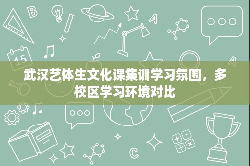 武汉艺体生文化课集训学习氛围,多校区学习环境对比 武汉艺体生文化课集训学习氛围,多校区学习环境对比
