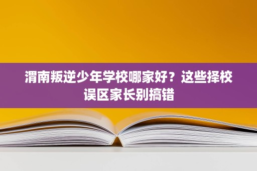 渭南叛逆少年学校哪家好?这些择校误区家长别搞错 渭南叛逆少年学校哪家好?这些择校误区家长别搞错