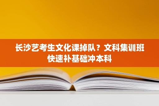 长沙艺考生文化课掉队?文科集训班快速补基础冲本科 长沙艺考生文化课掉队?文科集训班快速补基础冲本科