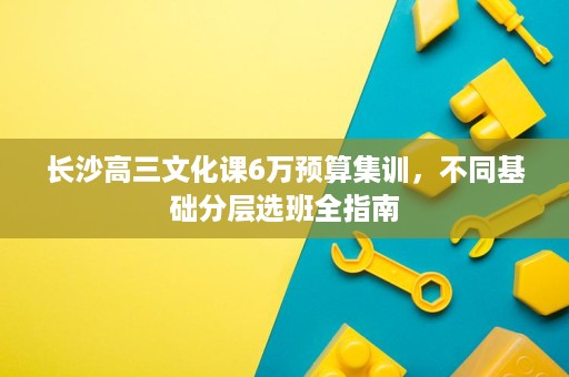 长沙高三文化课6万预算集训,不同基础分层选班全指南 长沙高三文化课6万预算集训,不同基础分层选班全指南