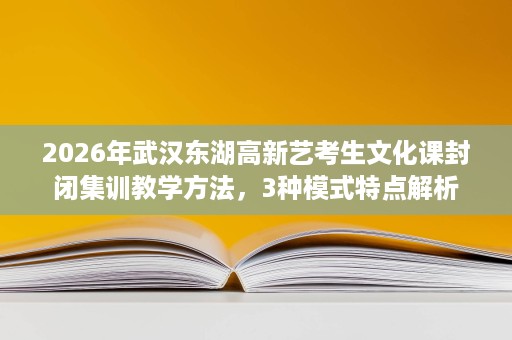 2026年武汉东湖高新艺考生文化课封闭集训教学方法,3种模式特点解析 2026年武汉东湖高新艺考生文化课封闭集训教学方法,3种模式特点解析