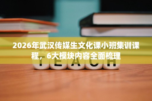 2026年武汉传媒生文化课小班集训课程,6大模块内容全面梳理 2026年武汉传媒生文化课小班集训课程,6大模块内容全面梳理